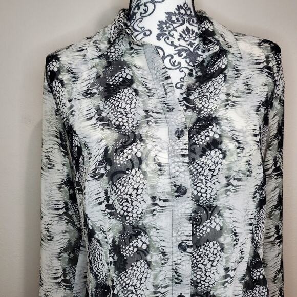 Cabi small womens button down sheer blouse - Picture 2 of 10